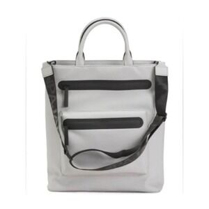Pajar Canada Light Grey Tote Bag Convertible Crossbody Shoulder Strap